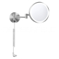 Preview: DEUSENFELD WL700EG - Echt Edelstahl 304 Wand LED Kosmetikspiegel, Tageslicht 6500-7000K, 7x Vergrößerung, Ø20cm, Gehäuse nur 21mm, Spiralnetzkabel, matt gebürstet